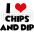 I love Chips And Dip Baseball Cap (Embroidered) art