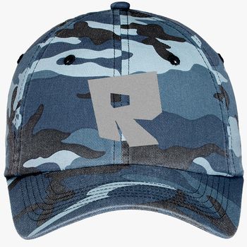 Roblox Logo Camouflage Cotton Twill Cap Embroidered Hatsline Com - blue camo pants roblox