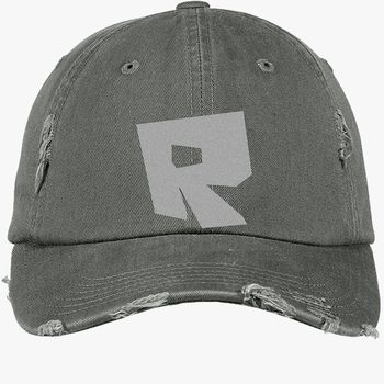 Roblox Logo Distressed Cotton Twill Cap Embroidered Hatsline Com - roblox logo brushed cotton twill hat embroidered