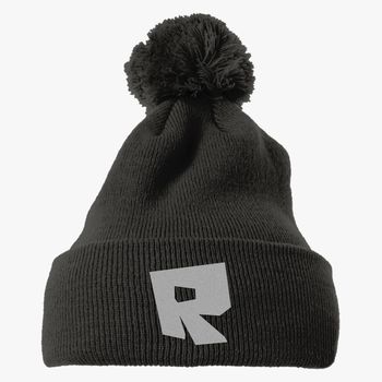 Roblox Logo Knit Pom Cap Embroidered Hatsline Com - roblox white beanie