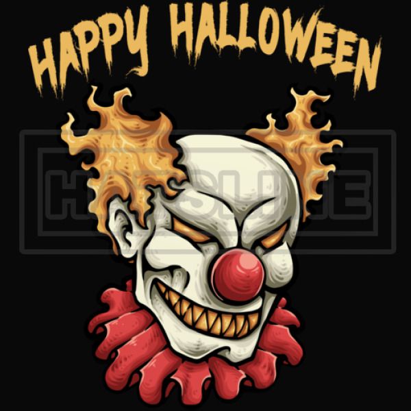 Happy Halloween Evil Clown T Shirt Youth T Shirt Hatsline Com