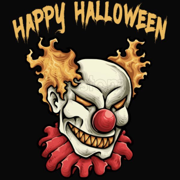 Happy Halloween Evil Clown T Shirt Youth T Shirt Hatslinecom - happy halloween roblox