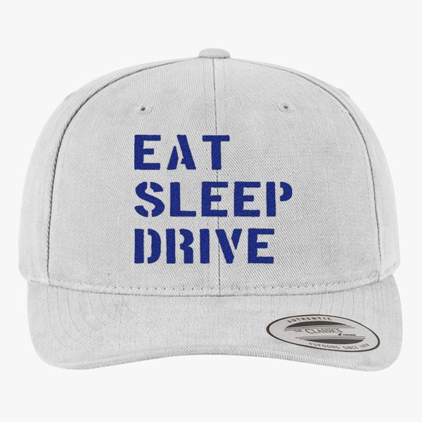 Eat Sleep Drive Brushed Cotton Twill Hat Embroidered Hatslinecom - roblox logo trucker hat embroidered hatslinecom