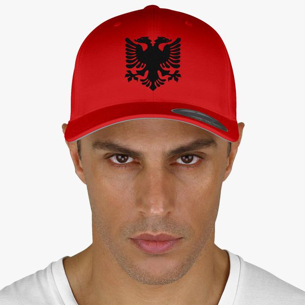 NEW ALBANIA HAT-CAP WITH EAGLE-ALBANIAN SOUVENIR-EMBROIDERY ALBANIAEAGLE-ELASTIC 