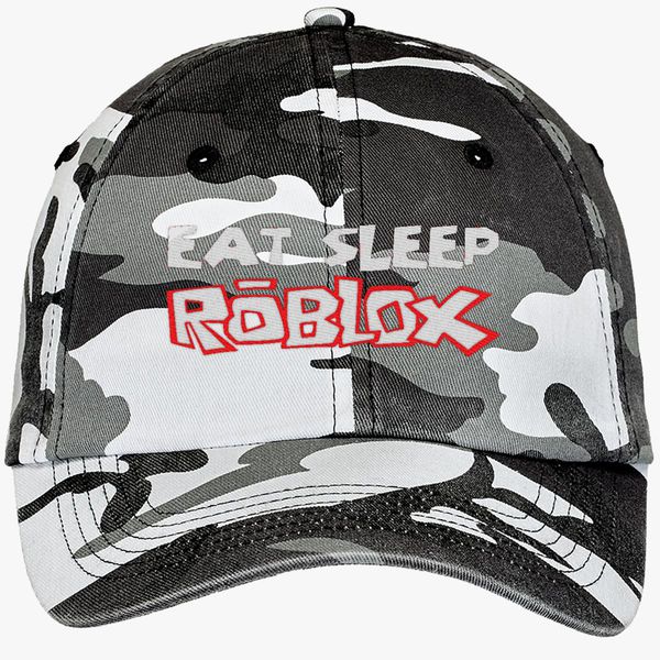 Eat Sleep Roblox Camouflage Cotton Twill Cap Embroidered Hatsline Com - eat sleep play roblox roblox