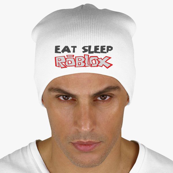 Eat Sleep Roblox Knit Beanie Embroidered Hatsline Com