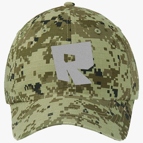 Roblox Logo Ripstop Camouflage Cotton Twill Cap Embroidered