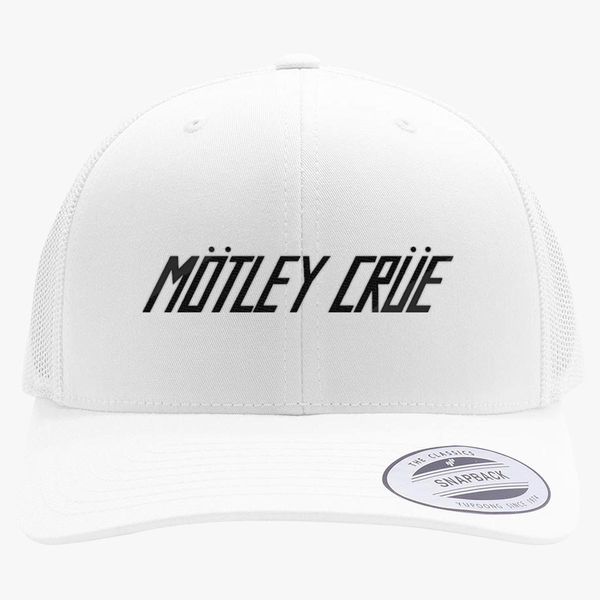 Motley Crue Logo Retro Trucker Hat Embroidered Hatslinecom - roblox logo trucker hat embroidered hatslinecom