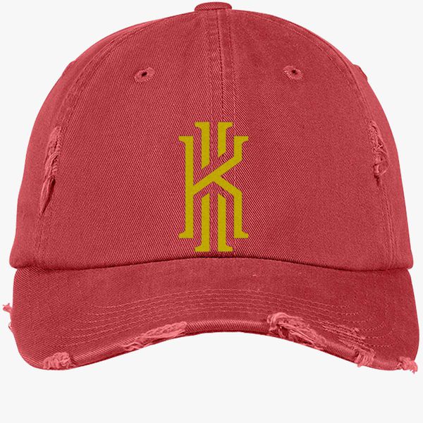 Kyrie Irving logo gold Distressed 