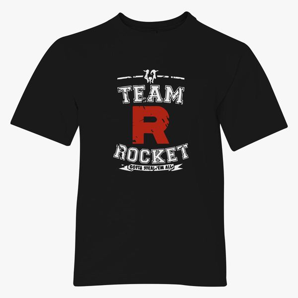 Team Rocket Gotta Steal Them All Youth T Shirt Hatsline Com - team rocket shirt black female roblox