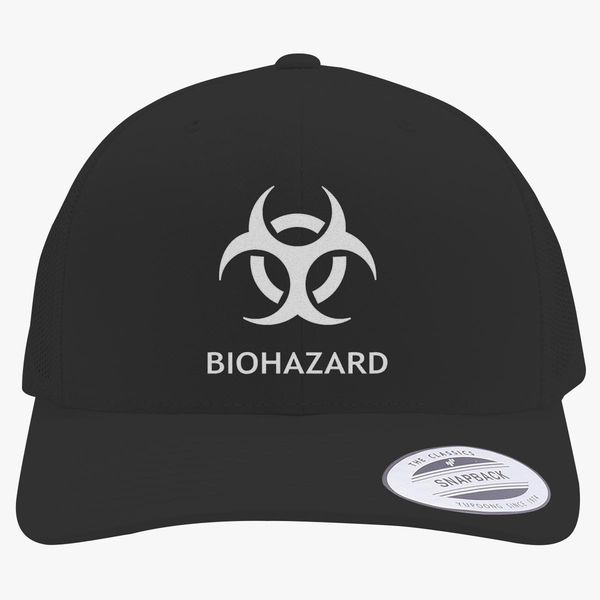 Biohazard Logo Retro Trucker Hat Embroidered Hatsline Com - bio hazard t shirt roblox