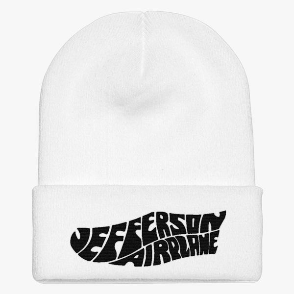 Jefferson Airplane Logo Knit Cap Embroidered Hatslinecom - roblox logo colorblock camouflage cotton twill cap embroidered customon