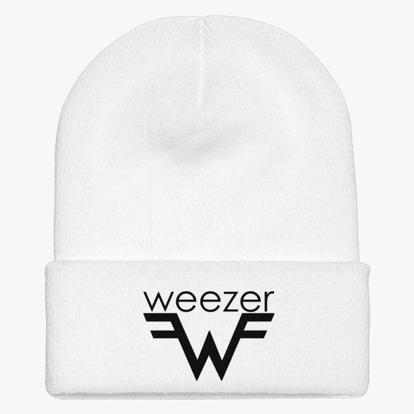 Weezer Logo Knit Cap Embroidered Hatslinecom - roblox knit beanie embroidered hatslinecom