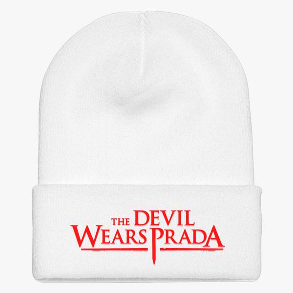 The Devil Wears Prada Logo Knit Cap Embroidered Hatsline Com
