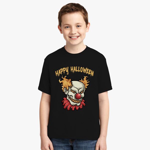Happy Halloween Evil Clown T Shirt Youth T Shirt Hatsline Com