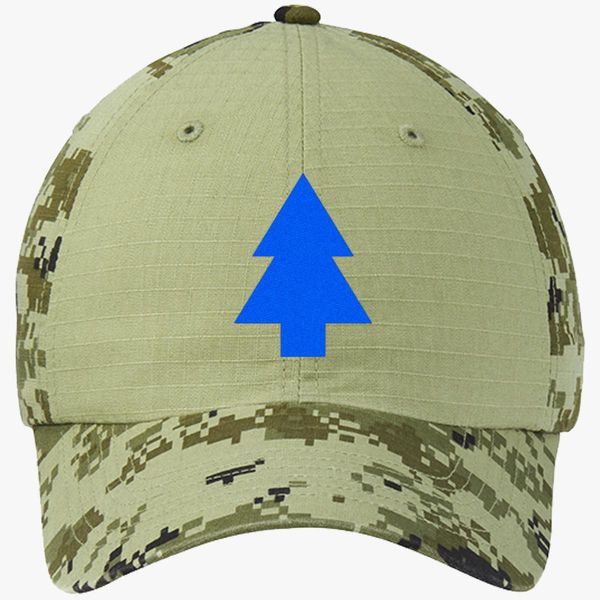 Dipper Pines Tree Gravity Falls Colorblock Camouflage Cotton Twill
